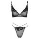 Cottelli - Transparent Lace Bra Set (Black) 