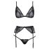 Kissable - Lingerie Set (Black)  - L/XL