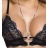 Abierta Fina - Open Lace Bra Set (Black)  - XL