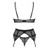 Obsessive Chemeris - Bra Set with Garter Belt (Black) 