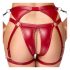 Cottelli Bondage - Shiny Bra Set with Handcuffs (Red) - L