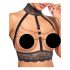 Abierta Fina - Open Chain Lingerie Set (Black)