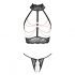 Abierta Fina - Open Chain Lingerie Set (Black)