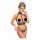 Abierta Fina - Open Chain Lingerie Set (Black) - M