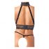 Abierta Fina - Open Chain Lingerie Set (Black) - M