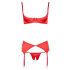 Cottelli - heart open breast set (red) - 80C/M