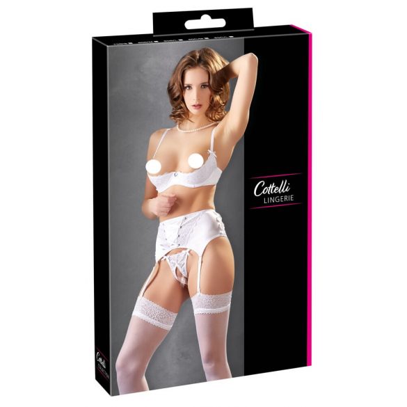 Cottelli - Lace Corset Lift Set (White) 