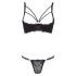 Cottelli - strappy, ring bustier and thong (black) - 80B/M