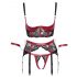 Cottelli Bondage - Matte, Lace Push-Up Set (Red) 