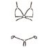 Cottelli Bondage - Glossy Decorative Body Harness Bikini (Black) 