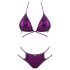 Obsessive Balitta - Shiny Halter Neck Bikini (Purple)  - M