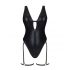 Obsessive Punta Negra - Glossy, Low-Cut Swimsuit (Black) 