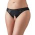 Cottelli Plus Size - Lace Open Crotch Panties (Black)  - 4XL