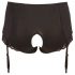 Cottelli Plus Size - Open Bottom Garter Brief (Black) 