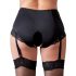 Cottelli Plus Size - Open Bottom Garter Brief (Black) 