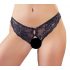 Cottelli - Lace Bow Open Panties (Black)  - L