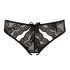 NO:XQSE - Bow-Embellished Open Women's Panties (Black) 