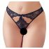 NO:XQSE - Bow-Embellished Open Women's Panties (Black) 