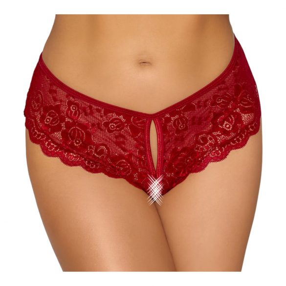 Cottelli - Open Lace Panties (Red) 