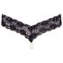 Cottelli - Double Pearl Lace Thong (Black)  - M