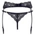 Cottelli - Lace Garter Belt with Thong (Black) 