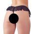 Cottelli - Open, Beaded Frilly Thong (Black) 