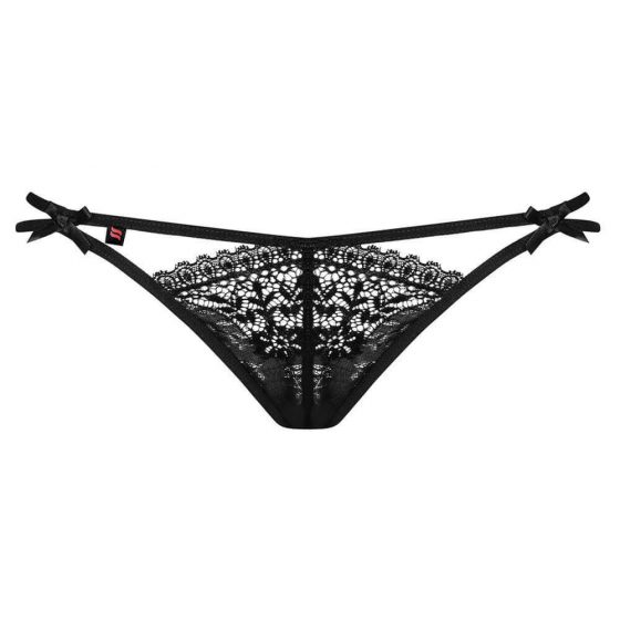 Obsessive Intensa - double-strap lace thong (black) - L/XL