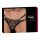 Cottelli - Luxury Open Crotch Thong with Rings (Black) 