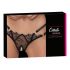 Cottelli - Luxury Open Crotch Thong with Rings (Black) 