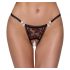 Cottelli - Luxury Rose Pearled Thong (Red-Black) 