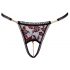 Cottelli - Luxury Rose Pearled Thong (Red-Black) 