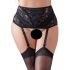 Cottelli Plus Size - Lace Corset Garter Belt (Black) 