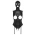 Bad Kitty - Open Cup Bodysuit with Hood (Black)  - M