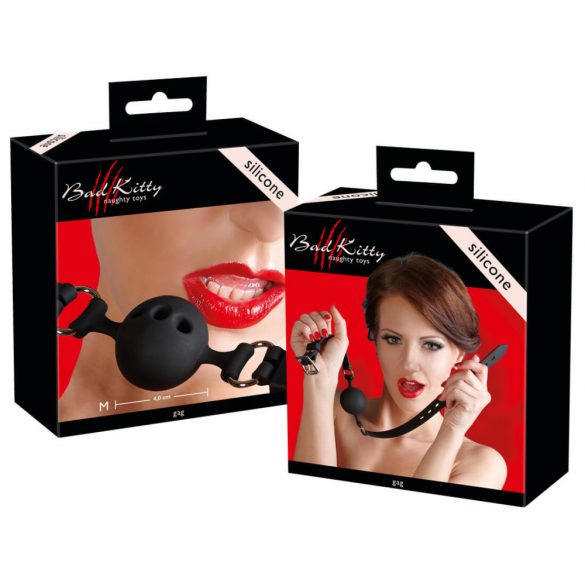 Bad Kitty - Silicone Gag Medium (Black) 