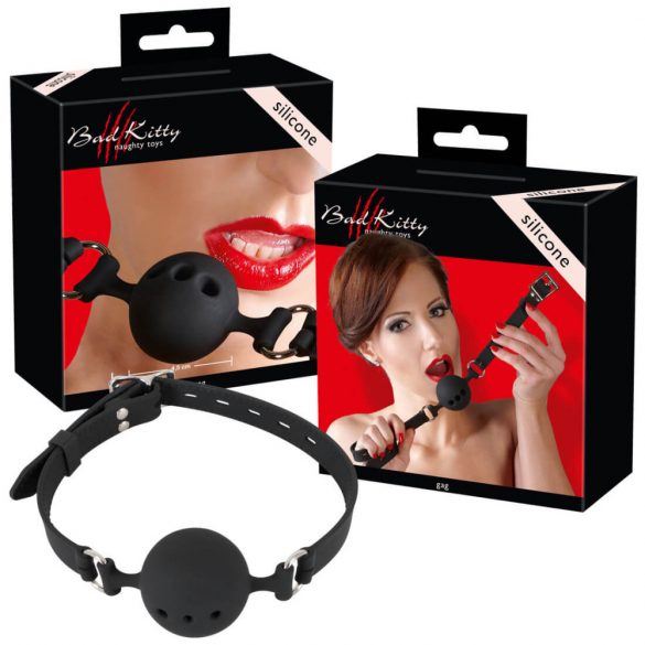 Bad Kitty - Large Silicone Gag (Black) 