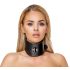 Black Bad Kitty - Faux Leather Collar with Ring 