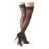 Cottelli - Black Thigh Highs with Stripe 