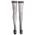 Cottelli - Black Thigh Highs with Stripe  - 2/M