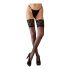 Cottelli - Thigh High Stockings with 15cm Lace Trim (Black)  - 4