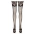 Cottelli - Floral Lace Thigh Highs (Black)  - 3