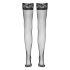 Cottelli - Fishnet Thigh Highs with Wide Lace Trim (Black)  - 4