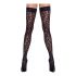 Cottelli Legwear - Leopard Print Thigh Highs (Black)  - 3