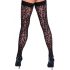 Cottelli Legwear - Leopard Print Thigh Highs (Black)  - 3