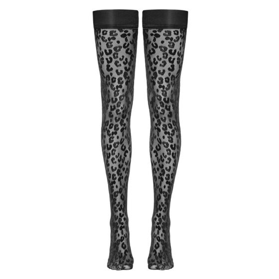 Cottelli Legwear - panther print thigh fix (black) - 3