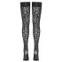 Cottelli Legwear - Leopard Print Thigh Highs (Black)  - 3