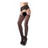 Cottelli - Decorative Fishnet Stockings (Black)  - L/XL