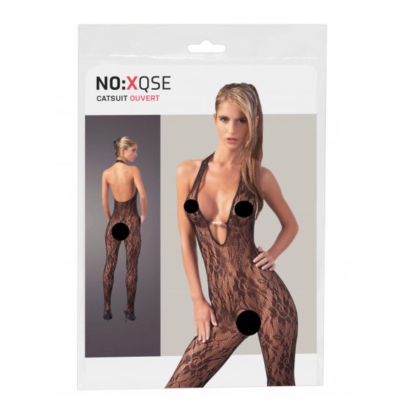 NO:XQSE - Lace Jumpsuit with Pearl Embellishment 