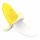 Lonely - Battery-Powered, Waterproof Banana Vibrator (Yellow-White) 