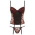 Cottelli - Rose Bustier and Thong Set (Black-Red)  - 80B/M