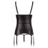 Cottelli Bondage - Glossy Lift-Up Top with Hand Restraints (Black)  - M